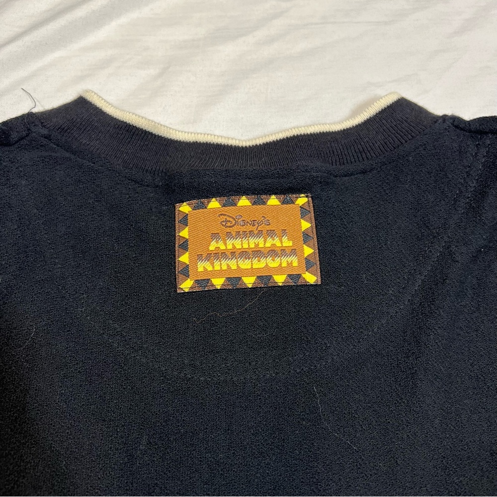 Disney Animal Kingdom Safari Mickey Mouse Tee Large USA Made Embroidered Vintage - Picture 6 of 8